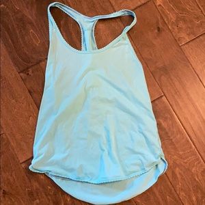 Light blue scalloped lulu lemon tank top